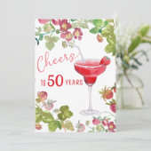 Feiern bis 50 Jahre Meilenstein Geburtstag Einladung (Stehend Vorderseite)