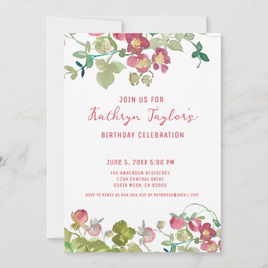 Feiern bis 50 Jahre Meilenstein Geburtstag Einladung (Rückseite)