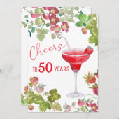 Feiern bis 50 Jahre Meilenstein Geburtstag Einladung (Vorne/Hinten)