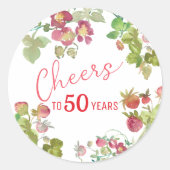 Feiern bis 50 Jahre Meilenstein Geburtstag Runder Aufkleber (Vorderseite)
