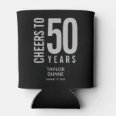 Feiern bis 50 Jahre Silver Birthday Dosenkühler (Rückseite)