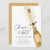 Feiern bis 60. Geburtstag Einladung (Vorne/Hinten)