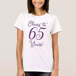 Feiern bis 65 Jahre Herbst Lila Geburtstagspartei T-Shirt