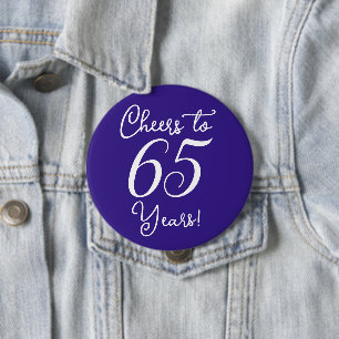 Feiern bis 65 Jahre Lila Geburtstagspartei Button