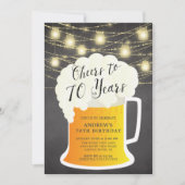 Feiern bis 70 Jahre 70. Geburtstagsfeier Einladung (Vorderseite)