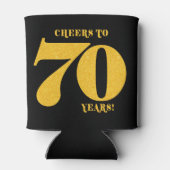 Feiern bis 70 Jahre Seventieth Birthday Dosenkühler (Rückseite)