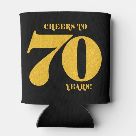 Feiern bis 70 Jahre Seventieth Birthday Dosenkühler (Rückseite)