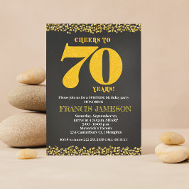 Feiern bis 70 Jahre Siebzigste Geburtstag Einladung