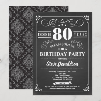 Feiern bis 80 Jahre 80. Geburtstagsparty Einladung