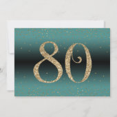 Feiern bis 80 Jahre Überraschung Geburtstag Aquama Einladung (Rückseite)