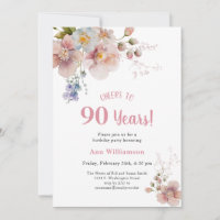 Feiern bis 90 Jahre Rosa Blütengeburt