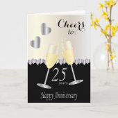 Feiern bis zum 25-jährigen Jubiläum | DIY Text Karte (Gelbe Blume)