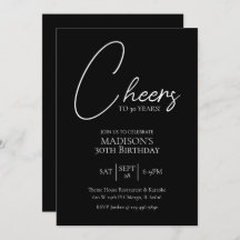 Feiern bis zum 30. Geburtstag in Schwarz und Weiß