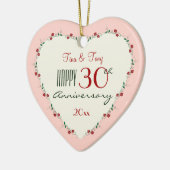 Feiern bis zum 30. Hochzeitstag Weihnachtsgeschenk Keramikornament (Links)