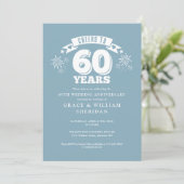 Feiern bis zum 60. Hochzeitstag Einladung (Stehend Vorderseite)
