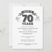 Feiern bis zum 70. Hochzeitstag Einladung (Vorderseite)