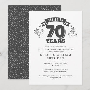 Feiern bis zum 70. Hochzeitstag Einladung