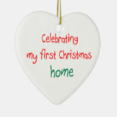 Feiern der 1. Weihnachtsfeier Zuhause Keramik Ornament (Rechts)