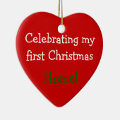 Feiern der 1. Weihnachtsfeier Zuhause Keramikornament (Rechts)