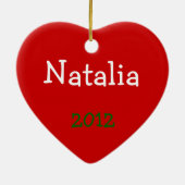 Feiern der 1. Weihnachtsfeier Zuhause Keramikornament (Hinten)