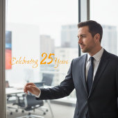 Feiern der 25-jährigen Fensterklammer Fensteraufkleber