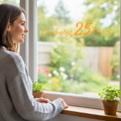 Feiern der 25-jährigen Fensterklammer Fensteraufkleber