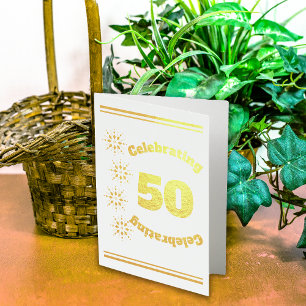 Feiern der 50. Geburtstagsfeier in Folienkarte