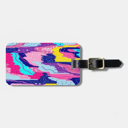 Feiern der Abstrakten Farbkunst Gepäckanhänger (Vorderseite horizontal)