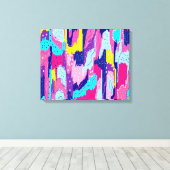 Feiern der Abstrakten Farbkunst Leinwanddruck (Insitu (Holzboden))