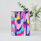 Feiern der Abstrakten Farbkunst Postkarte (Stehend Vorderseite)