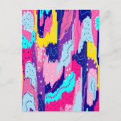 Feiern der Abstrakten Farbkunst Postkarte (Vorderseite)