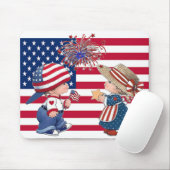 Feiern der amerikanischen Flagge Mousepad (Mit Mouse)