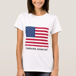 Feiern der amerikanischen Flagge T-Shirt