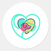 Feiern der Anleihe mit Hunden für wahren Hundeheld Runder Aufkleber (Vorderseite)