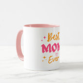 "Feiern der besten Mutter" Tasse (Vorderseite Links)