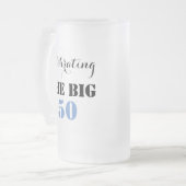Feiern der BIG 50 - Mattierte Tasse aus Glas (Vorderseite Links)