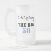 Feiern der BIG 50 - Mattierte Tasse aus Glas (Links)