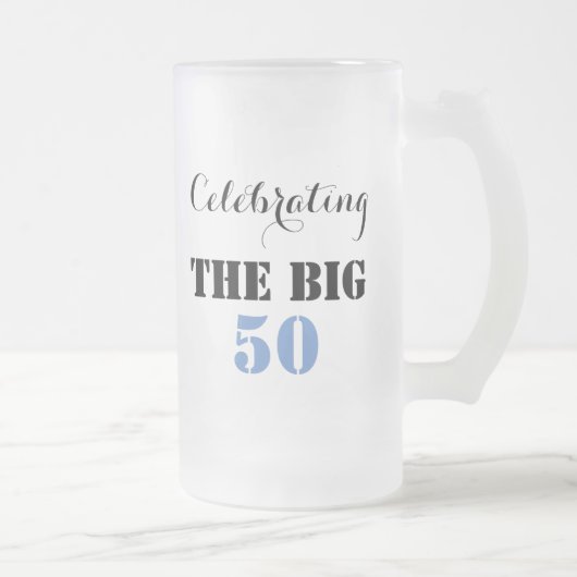 Feiern der BIG 50 - Mattierte Tasse aus Glas (Rechts)