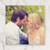 Feiern der Blauen Hochzeitmonografie der Liebe Geschenkanhänger (Rückseite)