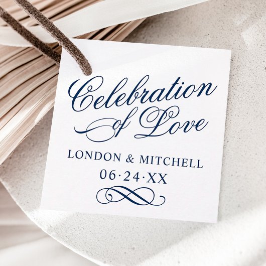 Feiern der Blauen Hochzeitmonografie der Liebe Geschenkanhänger