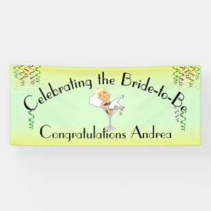 Feiern der Blond Bridge zum Duschen / Party Banner