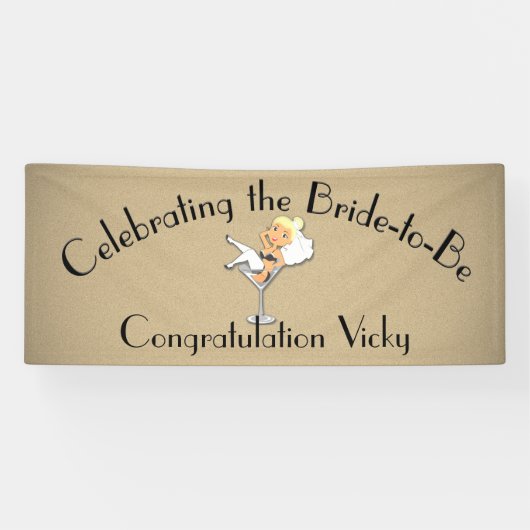 Feiern der Braut zum Duschen / Party Blond Banner (Horizontal)