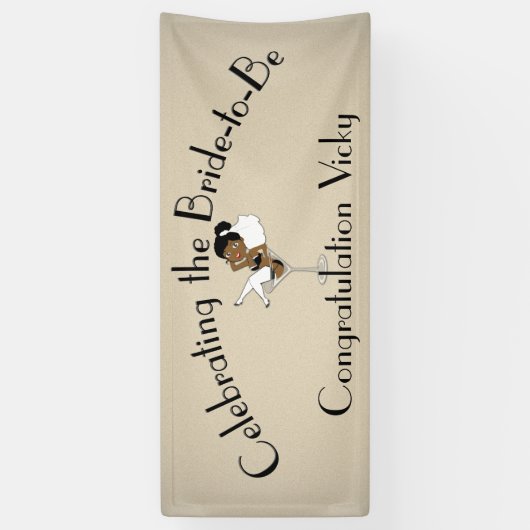 Feiern der Braut zum Duschen / Party Schwarz Banner (Vertikal)