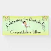 Feiern der Brünetten Braut zum Duschen /Party Banner (Horizontal)