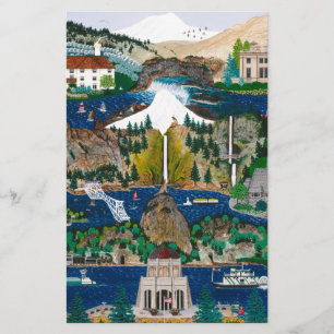 Feiern der Columbia River Schlucht Briefpapier