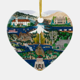 Feiern der Columbia River Schlucht Keramikornament