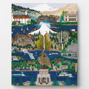 Feiern der Columbia-Schlucht Fotoplatte