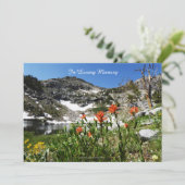 Feiern der Einladung zum Leben, Berge, See (Stehend Vorderseite)