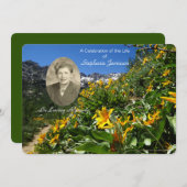 Feiern der Einladung zum Leben, Blume mit Foto (Vorne/Hinten)