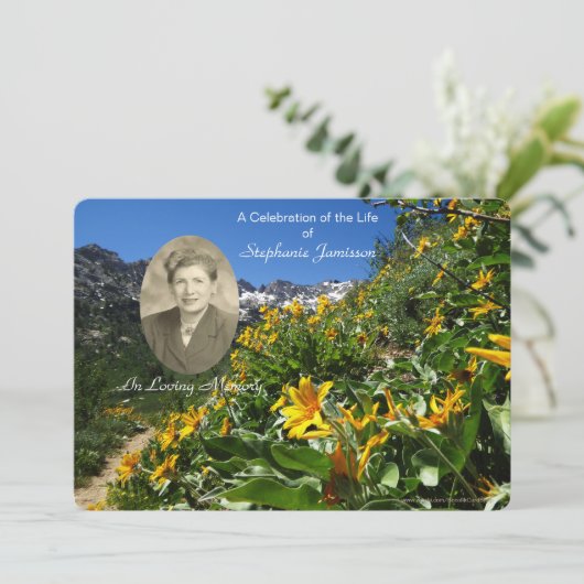 Feiern der Einladung zum Leben, Blume mit Foto (Stehend Vorderseite)